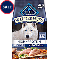 Blue Buffalo Wilderness Natural Ingredients Plus Wholesome Grains, Chicken High-Protein Senior Dry Dog Food