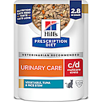 Hill's Prescription Diet c/d Multicare Stress Feline Vegetables, Tuna & Rice Stew Wet Cat Food