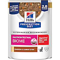 Hill's Prescription Diet Gastrointestinal Biome + Stress Chicken & Carrot Stew Wet Cat Food