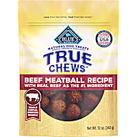 Blue Buffalo True Chews Beef Meatball Recipe made with Real Beef Adult Dog Food