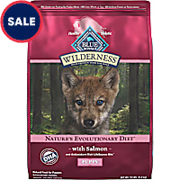 Blue Buffalo Wilderness Salmon Recipe High-Protein Natural Dry Food for Puppies