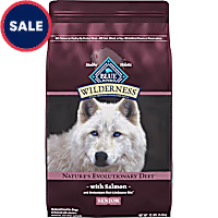 Blue Buffalo Wilderness Salmon Recipe High-Protein Natural Dry Food for Senior Dogs