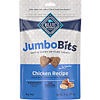 Blue Buffalo Jumbo Bits Soft & Chewy Anytime Treats Mineral Enhanced for Flavor Chicken Recipe Natural Dog Treats