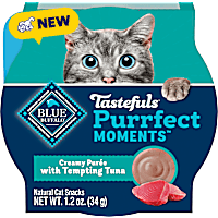 Blue Buffalo Tastefuls Purrfect Moments Creamy Puree Tempting Tuna Snack for Adult Cats