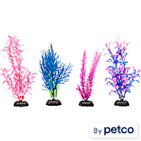 Imagitarium Colorful Plastic Aquarium Plants Foreground Value Pack