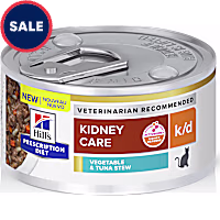 Hill's Prescription Diet k/d Kidney Care Vegetable, Tuna & Rice Stew Canned Cat Food