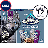 Blue Buffalo Wilderness Wild Cuts Chicken & Beef Wet Dog Food Toppers Variety Pack