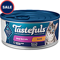 Blue Buffalo Tastefuls Made with Natural Ingredients, Beef Entree Wet Cat Food Pate