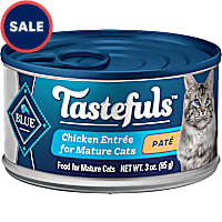 Blue Buffalo Tastefuls Made with Natural Ingredients Chicken Entree Wet Cat Food Pate for Mature Cats