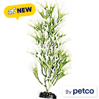 Imagitarium Green with White Tip Faux Plant Aquarium Decor