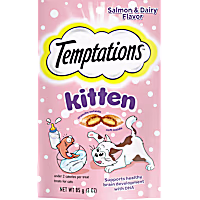 Temptations Salmon and Dairy Flavor Crunchy and Soft Kitten Treats