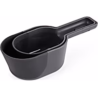 Reddy Black 2-Piece Flexible Scoop Set for Dogs