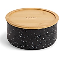 Reddy Speckle Stone Dog Bowl with Lid