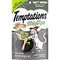 Temptations Seasonal Halloween Tasty Human Chicken, Liver, Beef Flavors Mixups Crunchy and Soft Cat Treats