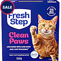 Fresh Step Clean Paws Multi Cat Clumping Litter with Febreze Freshness