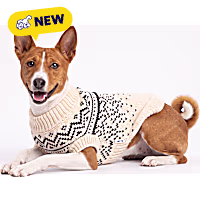 Reddy Cream Textured Gradient Knit Pet Sweater