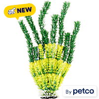 Imagitarium Green/Yellow Two Tone Faux Plant Aquarium Decor