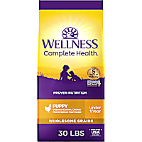 Wellness Complete Health Wholesome Grains, Natural, Chicken, Oatmeal, & Salmon Recipe Puppy Dry Dog Food
