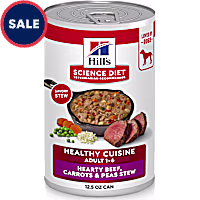 Hill's Science Diet Hearty Beef, Carrots & Peas Stew Adult Healthy Cuisine Canned Dog Food