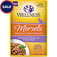 Wellness Healthy Indulgence Grain Free Morsels w/Chicken & Chicken Liver in Sauce Wet Cat Food