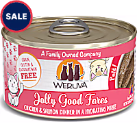 Weruva Pate Jolly Good Fares Chicken & Salmon Dinner in a Hydrating Puree Wet Cat Food