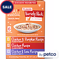 WholeHearted Grain Free Chicken Favorites Flaked Wet Cat Food Variety Pack for All Life Stages