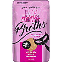 Tiki Cat Savory Broth with Meaty Bits Salmon Flavored Cat Treats