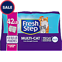 Fresh Step Odor Shield Multi Cat Clumping Litter with Febreze Freshness