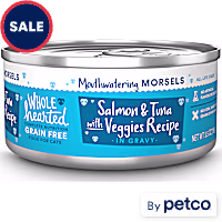 WholeHearted All Life Stages Grain-Free Salmon with Veggies Recipe Morsels in Gravy Wet Cat Food