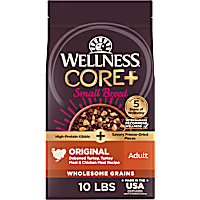 Wellness CORE+ Freeze Dried Pieces, Small Breed, High Protein, Original Turkey & Chicken Recipe Dry Dog Food