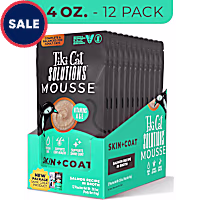 Tiki Cat Solutions Mousse, Skin + Coat, Salmon Recipe in Broth Cat Food