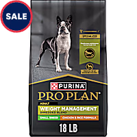 Purina Pro Plan Weight Management Shredded Blend Chicken and Rice Formula Small Breed Dry Dog Food