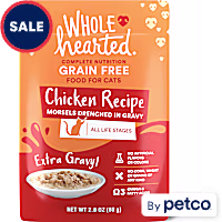 WholeHearted All Life Stages Grain-Free Chicken Recipe Morsels in Extra Gravy Wet Cat Food