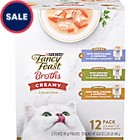 Fancy Feast Lickable Complement Creamy Broth Wet Cat Food Topper Variety Pack