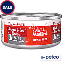 WholeHearted Grain Free Chicken and Beef Liver Senior Wet Cat Food Pate