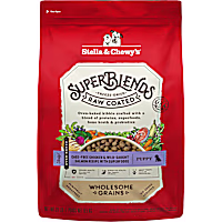 Stella & Chewy's SuperBlends Raw Coated Wholesome Grains Cage-Free Chicken & Wild-Caught Salmon Recipe Dry Puppy Food