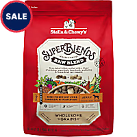 Stella & Chewy's SuperBlends Raw Blend Wholesome Grains Grass-Fed Beef, Beef Liver & Lamb Recipe with Superfoods Dry Dog Food