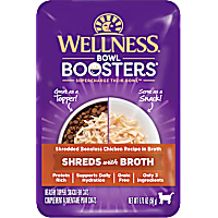 Wellness Bowl Boosters Shredded Boneless Chicken Recipe in Broth Healthy Topper Wet Cat Food