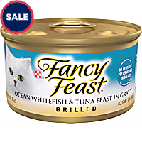 Fancy Feast Grilled Ocean Whitefish and Tuna Feast in Wet Cat Food Gravy