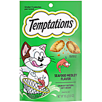 Temptations Classic Seafood Medley Flavor Crunchy and Soft Cat Treats