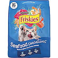 Purina Friskies Seafood Sensations with Salmon, Tuna and Shrimp Flavors Dry Cat Food