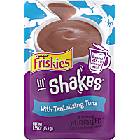 Purina Friskies Pureed Cat Food Topper, Lil' Shakes with Tantalizing Tuna Lickable Cat Treats