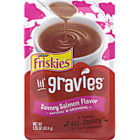 Purina Friskies Lil' Gravies Savory Salmon Flavor Cat Food Complement Lickable Cat Treats