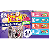 Purina Friskies Seafood and Chicken Pate Favorites Wet Cat Food Pate Variety Pack