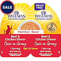 Wellness Complete Health Purrfect Duos Cuts in Gravy Beef & Chicken Cat Food