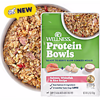 Wellness Protein Bowls, Adult Fresh Alternative Wholesome Grains Salmon, Whitefish & Rice Recipe Dog Food