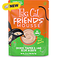Tiki Cat Friends Mousse Chicken, Pumpkin & Lamb Recipe in Broth Cat Food