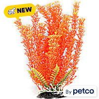 Imagitarium Flame Orange Faux Plant Aquarium Decor