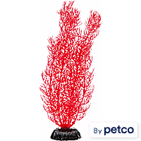 Imagitarium Red Corkscrew Val Midground Plastic Aquarium Plant