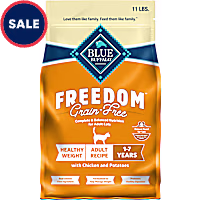 Blue Buffalo Freedom Natural Grain-Free, Weight Control, Chicken Recipe, Adult Dry Cat Food